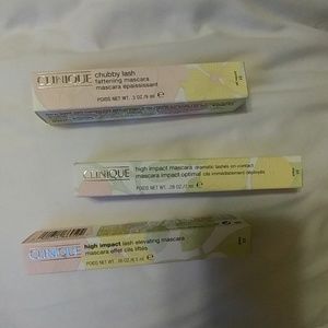 3 full size, unopened, clinique mascaras